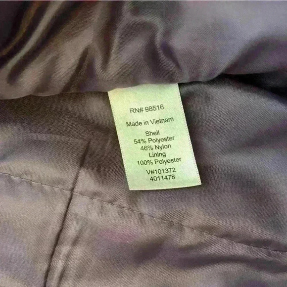 Coldwater Creek Lightweight Puffer Raincoat Size M (10-12) Metallic Purple Cozy - Picture 15 of 15